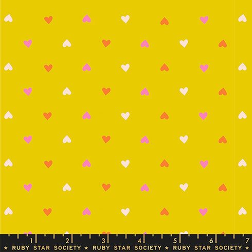 Best Day Ever Hearts in Golden Hour RS0091 17 - Ruby Star Society Sold by the Half Yard